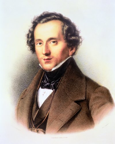 Porträt von Felix Mendelssohn von Friedrich Jentzen